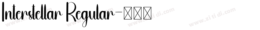 Interstellar Regular字体转换